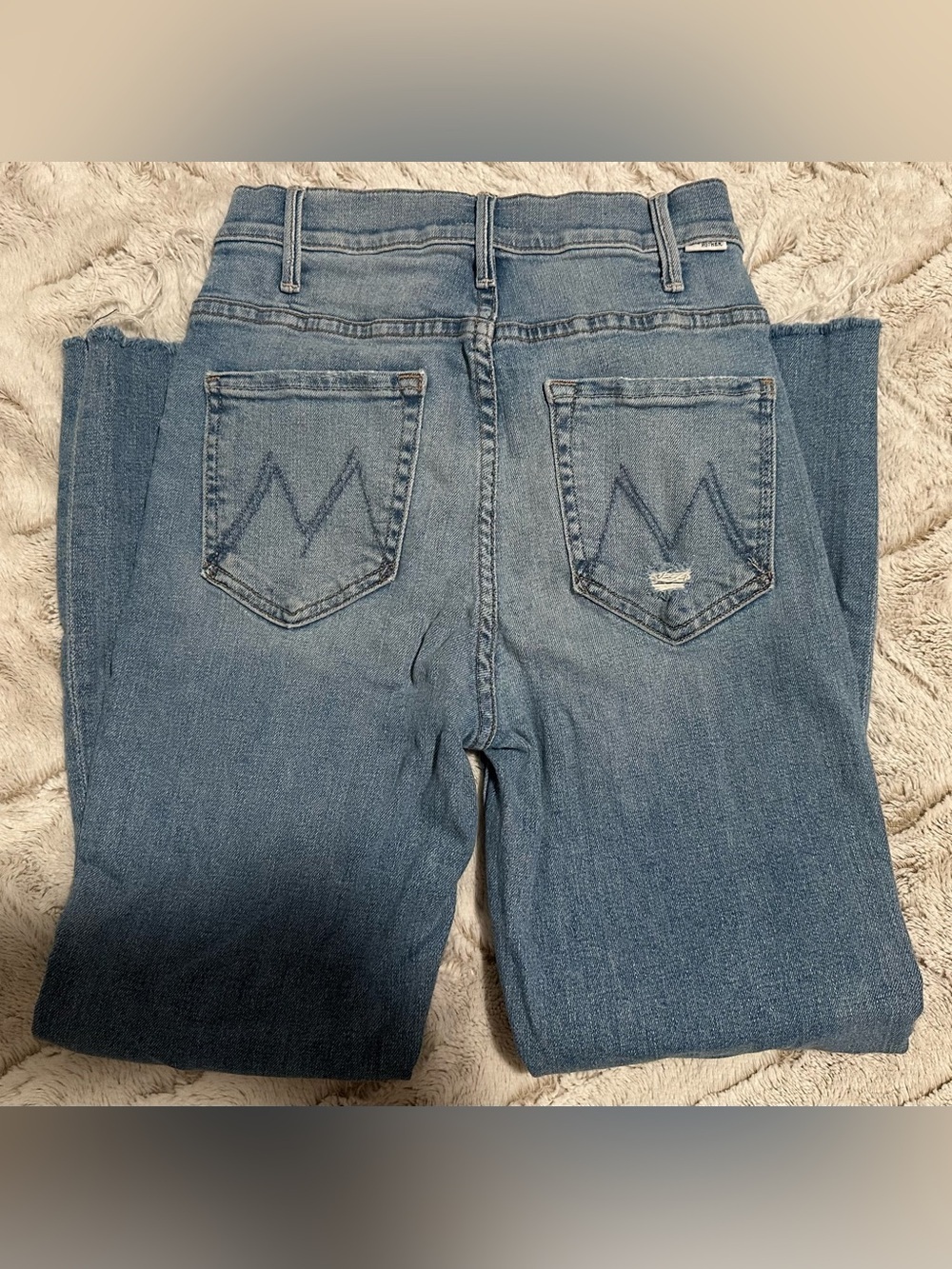 MOTHER The Hustler Ankle Fray Thrilling Shots Distressed Raw Hem Jeans - Picture 10 of 16